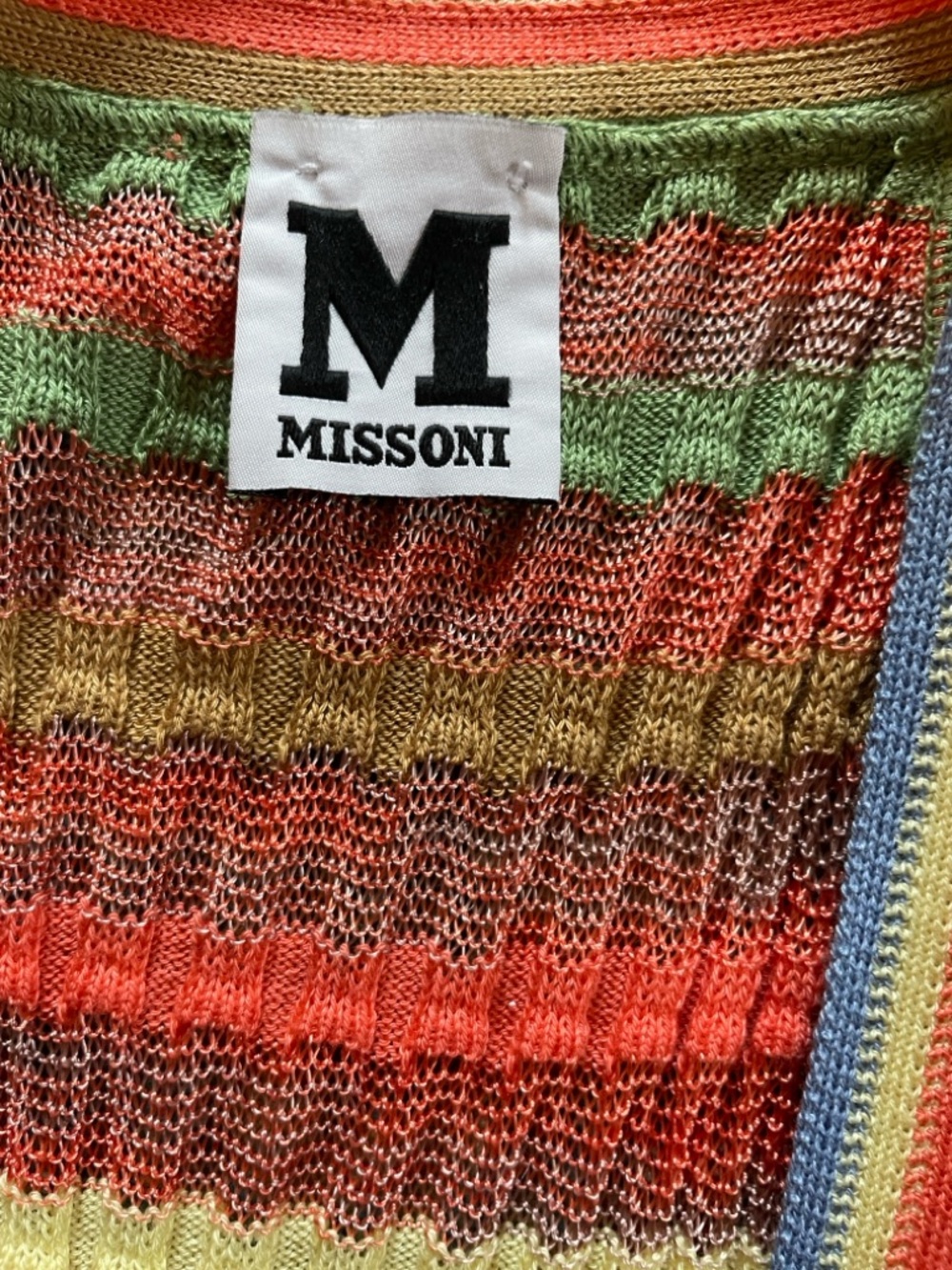 Missoni Rainbow Ribbed V-Neck Knit Tank — Red, Green, Blue, Yellow Sz 8 womans - Picture 7 of 9